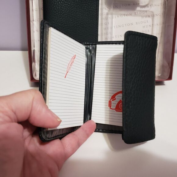 Huntington Ridge 4pc Set Wallet  Key  Ring Notebook  Checkbook Set Black Faux... - Picture 6 of 12